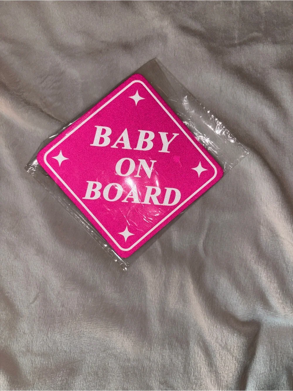 2 Pack Baby On Board Sign - Hot Pink Kids Car Accessory
